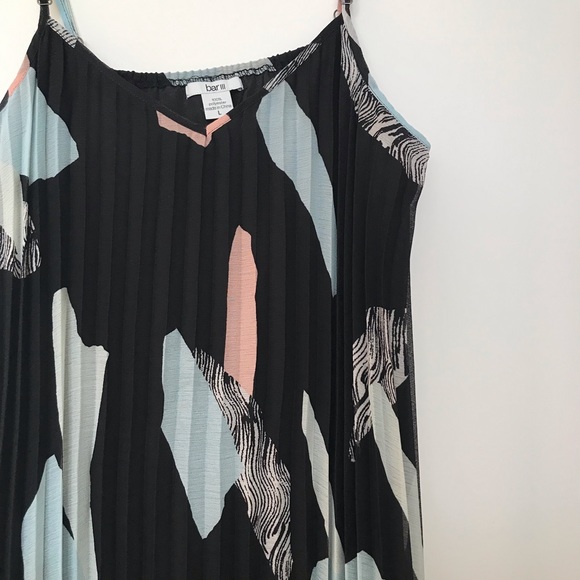 💠 accordion pleated dress formal sleeveless wedding guest asymmetrical Bar III - Picture 2 of 5